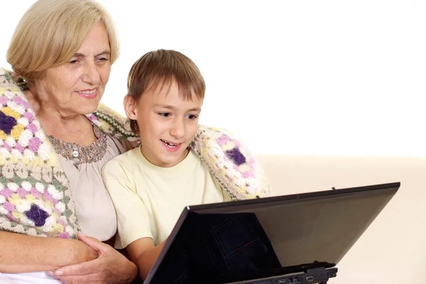 Nonna con il suo nipote ideale — Foto Stock