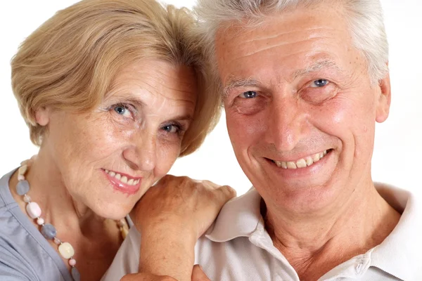 Felice vecchia coppia a casa — Foto Stock