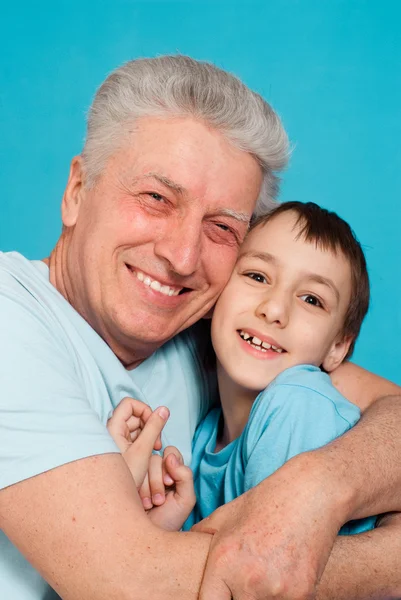 Kaukasische leeftijd man met een jongen — Stockfoto