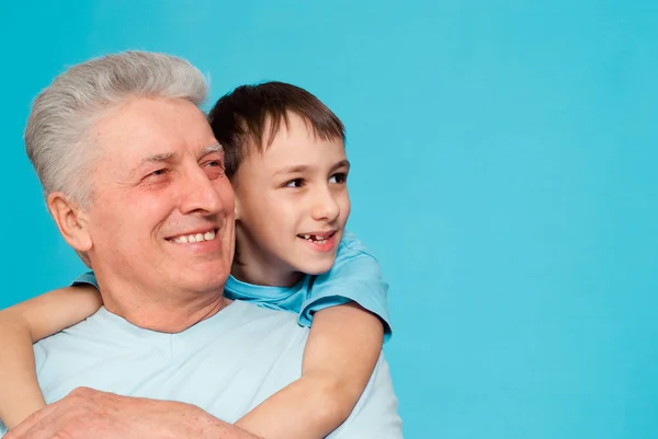 Blanke leeftijd man met een jongere — Stockfoto