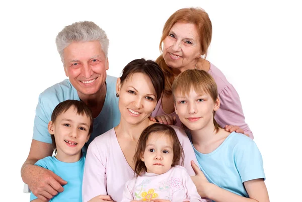 6 행복 한 백인 가족 — 스톡 사진