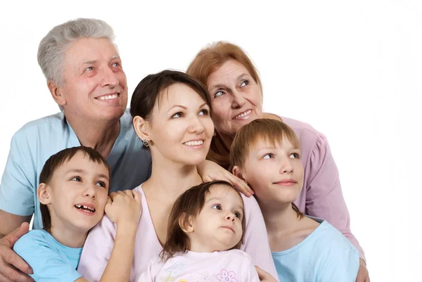 6 행복 한 백인 가족 — 스톡 사진
