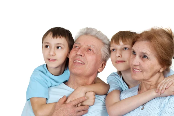 Una famiglia felice di quattro persone — Foto Stock