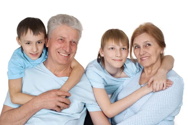 Dört kişilik mutlu bir aile. — Stok fotoğraf