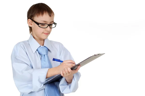 Un joven guapo hombre de negocios caucásico de pie — Foto de Stock