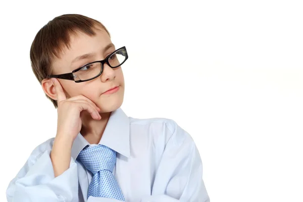 Ein junger glücklicher kaukasischer Geschäftsmann im Stehen — Stockfoto