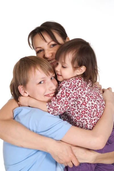 Happy mother with children — Stock Photo, Image