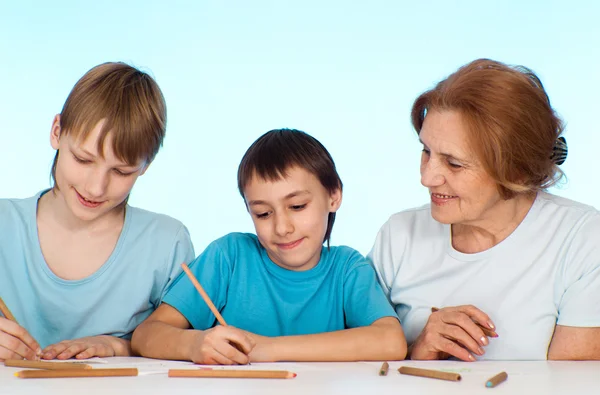 Två olika generationer av — Stockfoto