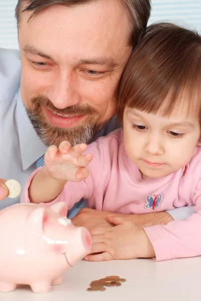 Goede familie thuis — Stockfoto