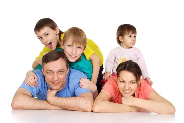 Grande famiglia divertirsi — Foto Stock