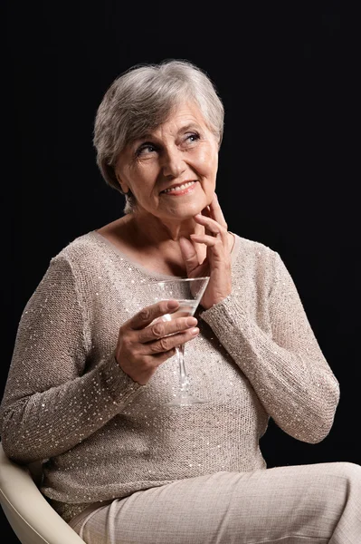 Senior woman in studio — Stock Photo, Image