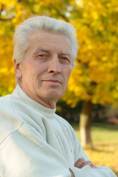 Senior man walking — Stock Photo, Image