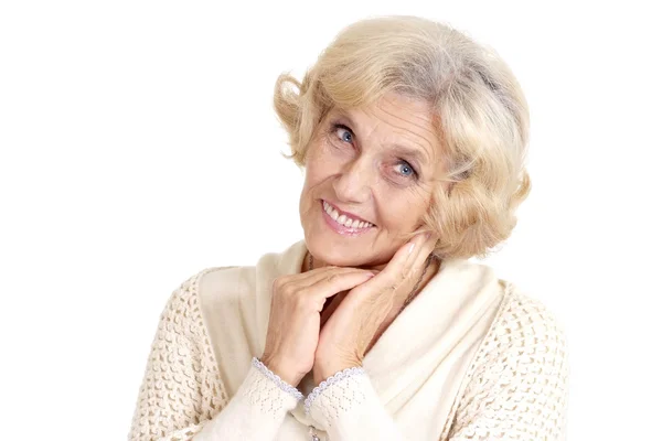 Beautiful portrait of an elderly woman — Stock Photo, Image