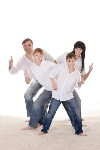 Two boys and their parents — Stock Photo, Image