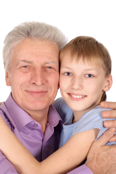 Дедушка с ребенком — стоковое фото