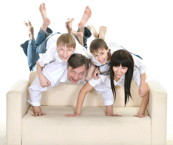 Portrait of a cheerful family — Stock Photo, Image