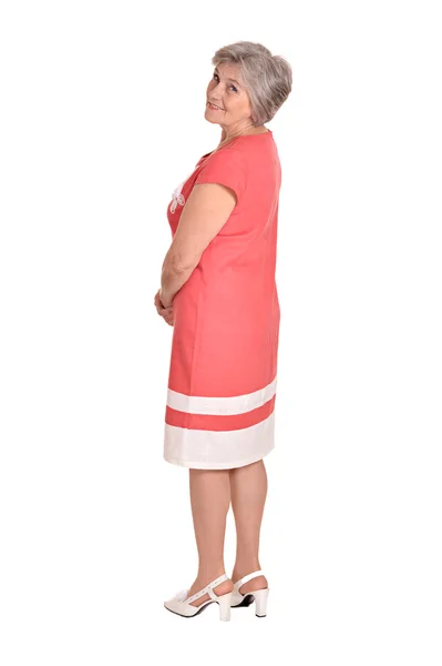 Mujer con un vestido rojo —  Fotos de Stock