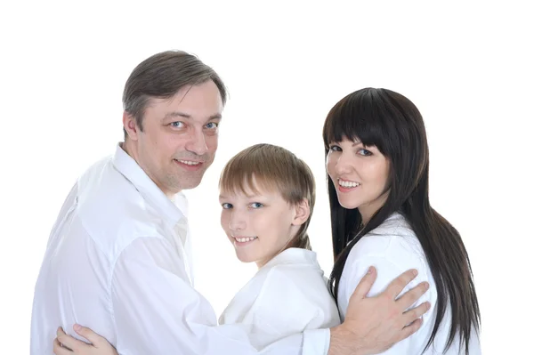 Genç çocuk ve ailesi — Stok fotoğraf