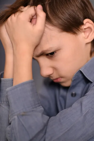 Melancholy little boy — Stock Photo, Image