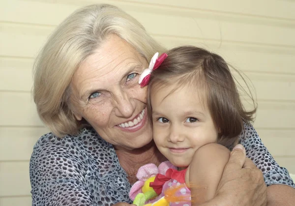 Grandmother and little granddaughter — Stock Photo, Image