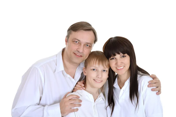 Jovem rapaz e seus pais — Fotografia de Stock