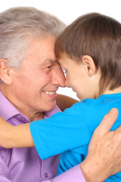 Grandfather with his grandson Stock Picture