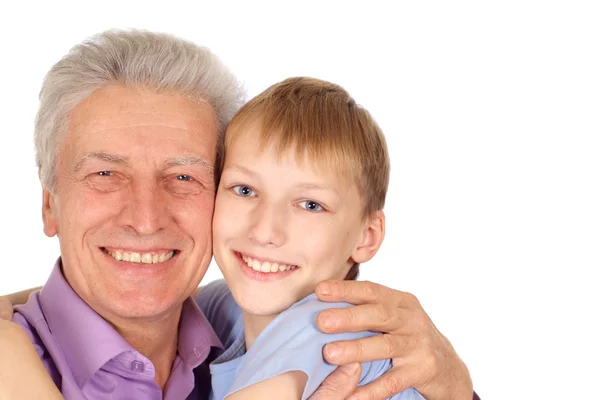 Büyükbabası ile genç çocuk — Stok fotoğraf