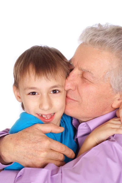 Grandfather with kid — Stock Photo, Image