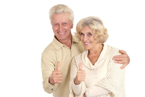 Belo casal de idosos caucasianos — Fotografia de Stock