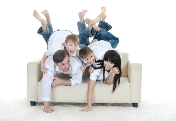 Portrait of fun family — Stock Photo, Image