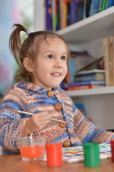 Bonito dibujo infantil en la habitación — Foto de Stock