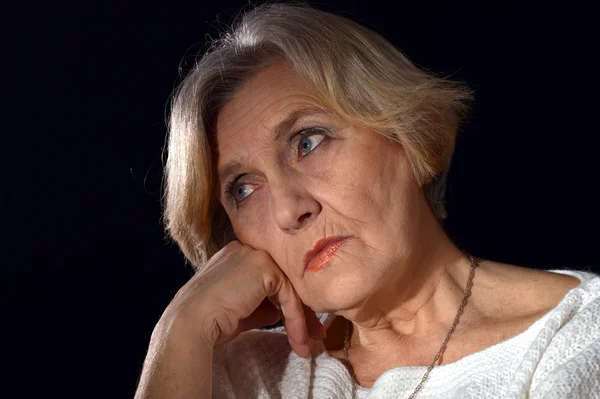 Portrait of thoughtful woman — Stock Photo, Image