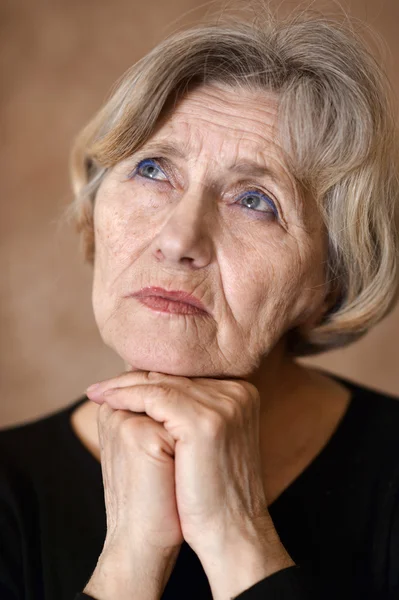 Melancholy older woman — Stock Photo, Image