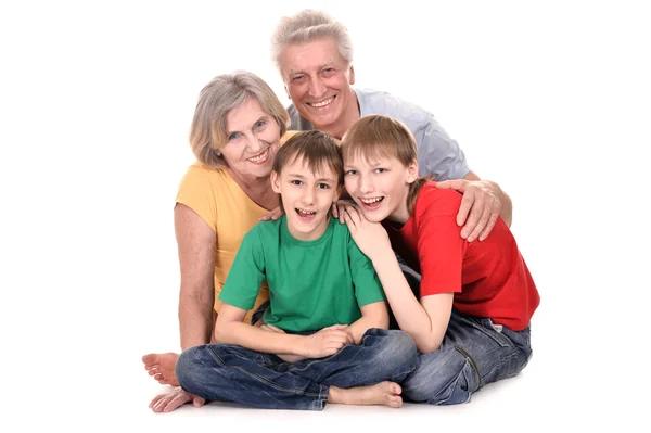 Cheerful grandparents and grandchildren — Stock Photo, Image