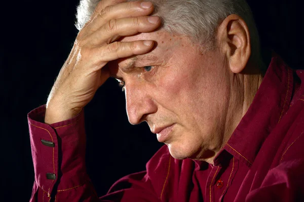 Sad elderly man — Stock Photo, Image