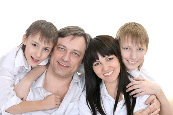 Caucasian friendly family — Stock Photo, Image