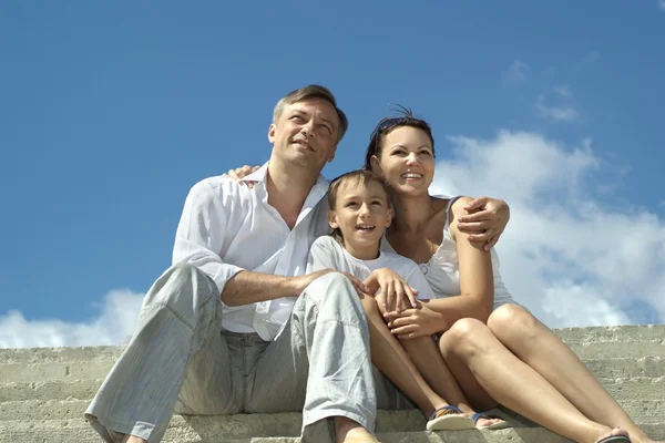 Agradável família descansando — Fotografia de Stock