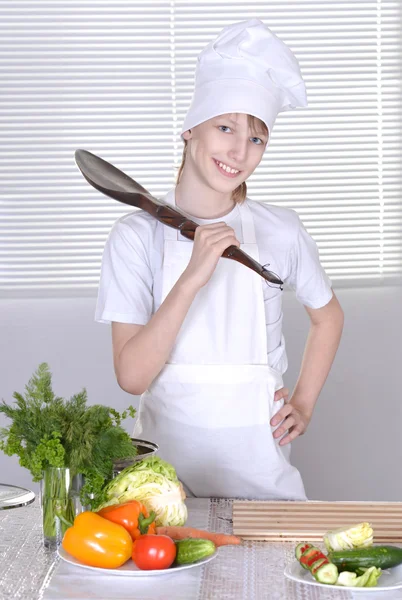 Carino ragazzo preparazione — Foto Stock