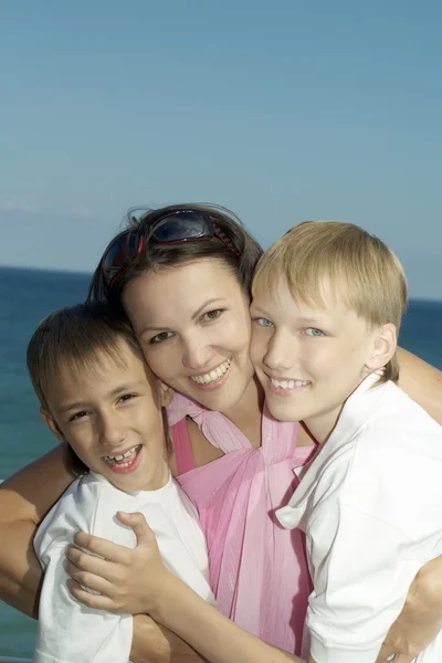 Mother with her sons — Stock Photo, Image