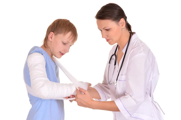 Nurse and boy — Stock Photo, Image