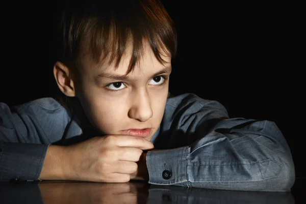 Boos kleine jongen — Stockfoto