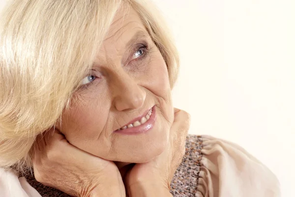 Portrait of a beautiful mature woman — Stock Photo, Image