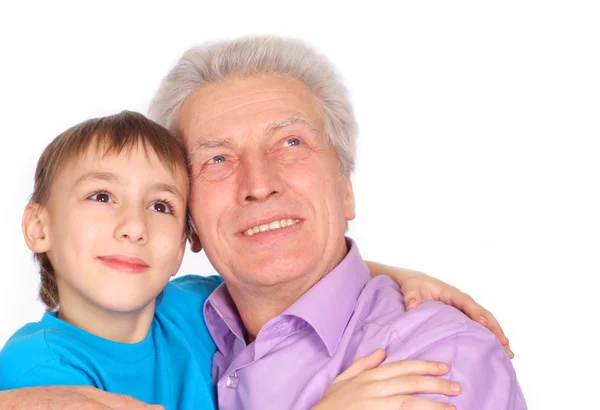 子供と祖父 — ストック写真