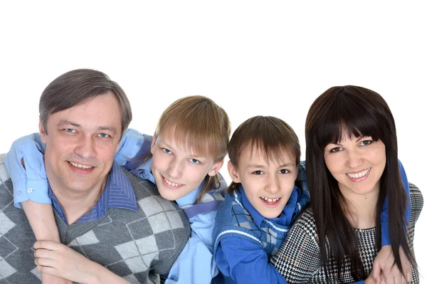 Happy family smiling — Stock Photo, Image