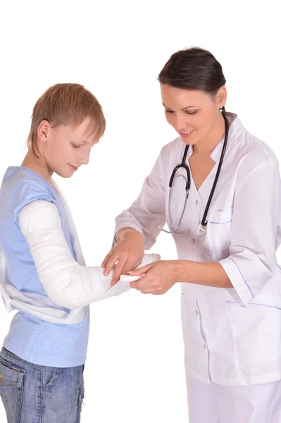 Nurse and boy — Stock Photo, Image