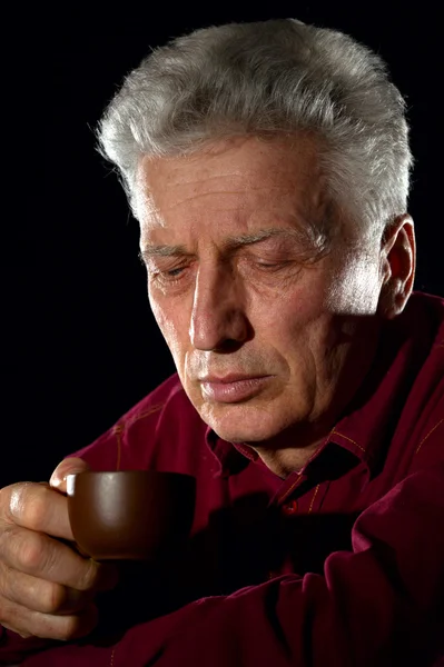 Man met GLB van koffie — Stockfoto