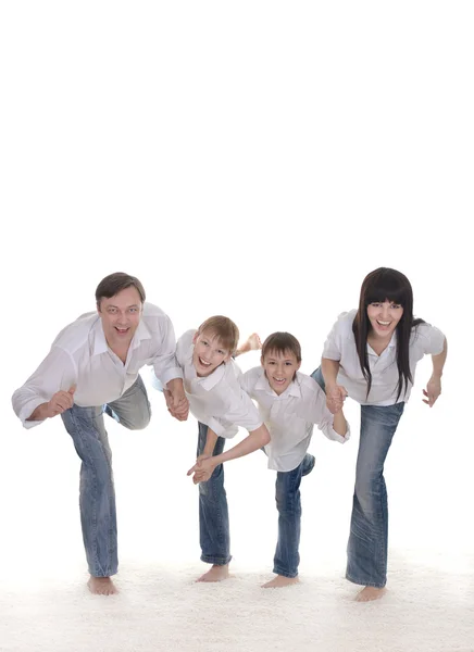 Retrato de una familia alegre —  Fotos de Stock