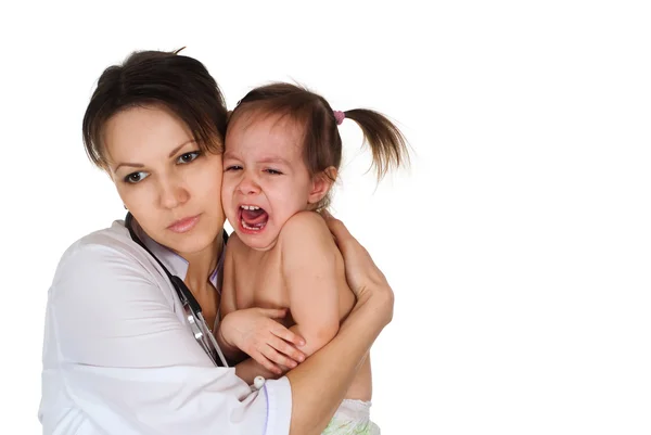 Doctor con una linda chica — Foto de Stock