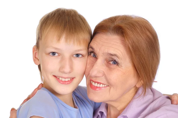 Mormor med sitt barnbarn — Stockfoto