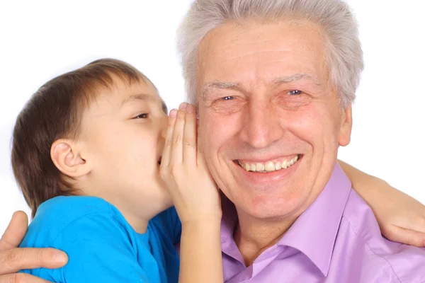 Großvater mit seinem Enkel — Stockfoto